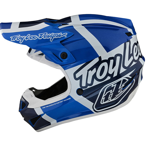 Image of Troy Lee Designs SKU 1099700 SE4 Polyacrylite Quattro Helmet Size: XS Colors: Blue (SKU 1099700)