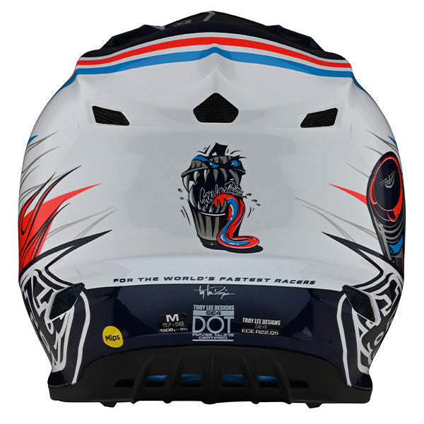 Image of Troy Lee Designs SKU 1123280 SE4 Polyacrylite Skooly Helmet (Youth) Size: Y-MD Colors: Black/Yellow (SKU 1123280)