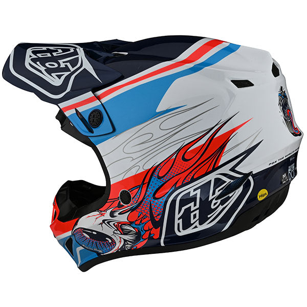 Image of Troy Lee Designs SKU 1123280 SE4 Polyacrylite Skooly Helmet (Youth) Size: Y-MD Colors: Black/Yellow (SKU 1123280)