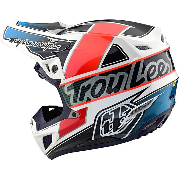 Image of Troy Lee Designs SKU 1820050 SE5 Composite Team Helmet Size: XS Colors: Orange/Blue (SKU 1820050)