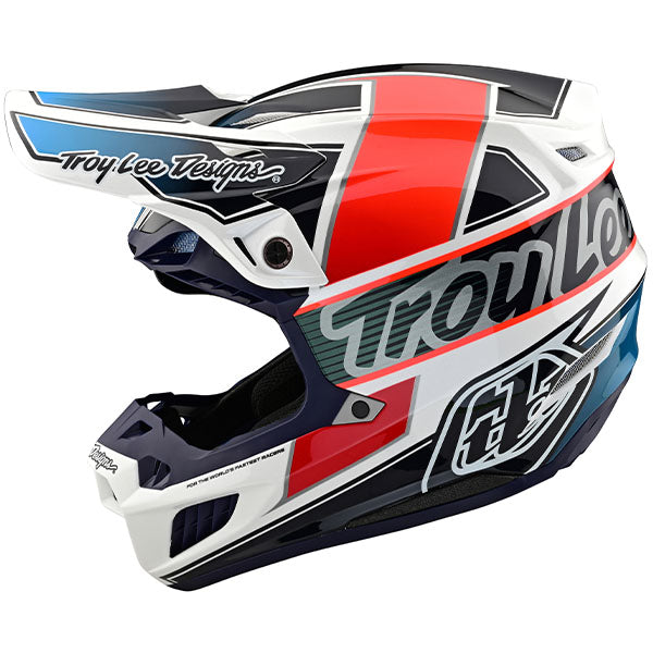 Image of Troy Lee Designs SKU 1820050 SE5 Composite Team Helmet Size: XS Colors: Orange/Blue (SKU 1820050)
