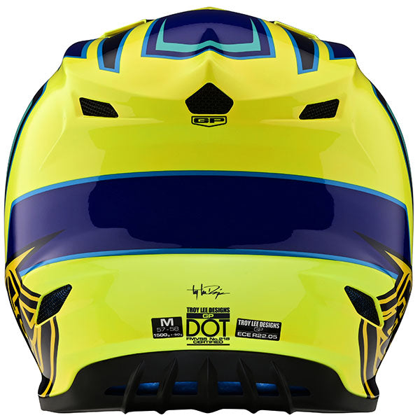 Image of Troy Lee Designs SKU 1035360 GP Ritn Helmet Size: XS Colors: Yellow (SKU 1035360)
