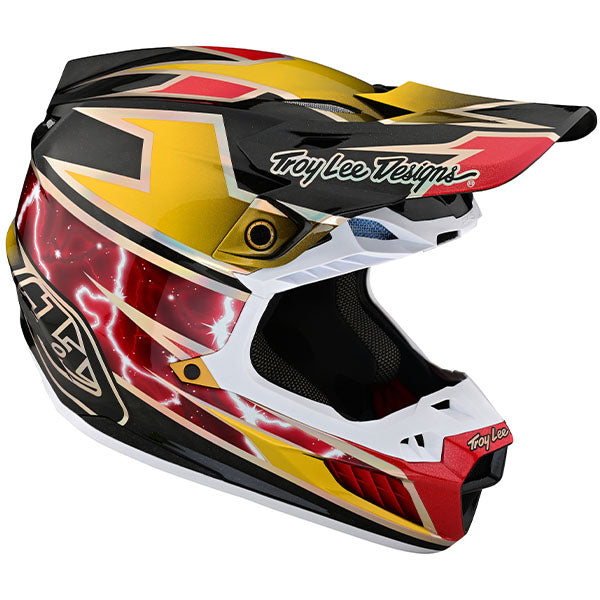 Image of Troy Lee Designs SKU 1713250 SE5 Carbon Lightning Helmet Size: XS Colors: Black (SKU 1713250)