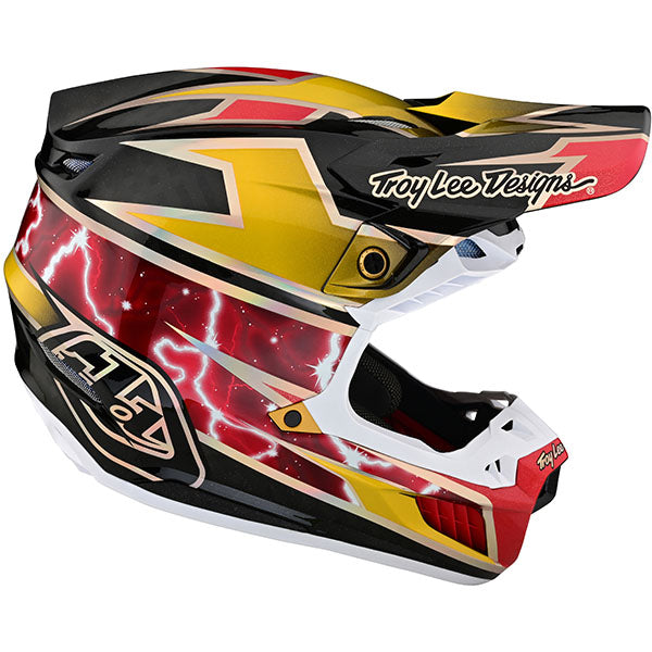 Image of Troy Lee Designs SKU 1713250 SE5 Carbon Lightning Helmet Size: XS Colors: Black (SKU 1713250)