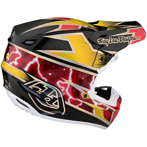 Image of Troy Lee Designs SKU 1713250 SE5 Carbon Lightning Helmet Size: XS Colors: Black (SKU 1713250)
