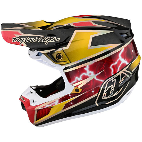 Image of Troy Lee Designs SKU 1713250 SE5 Carbon Lightning Helmet Size: XS Colors: Black (SKU 1713250)