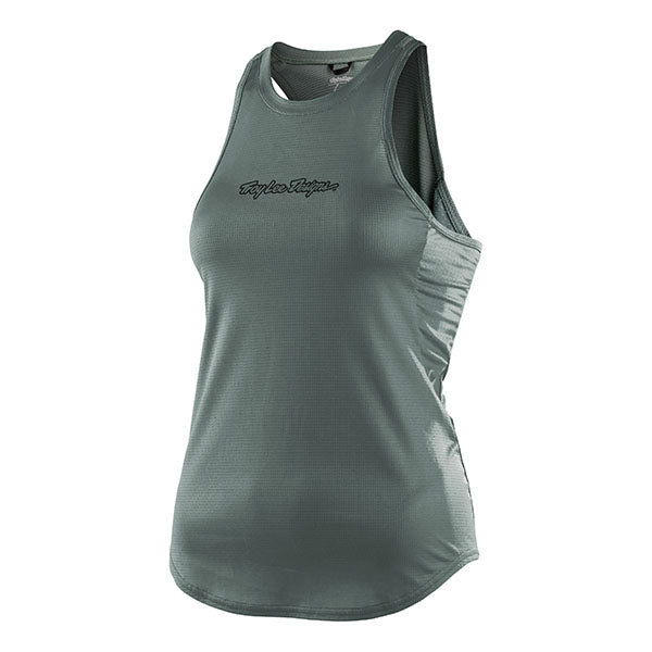 Professional studio photo of Troy Lee Designs Luxe Tank (MTB) (Womens); showing sleeveless cut, hem shape, and printed or woven branding; SKU 3725280