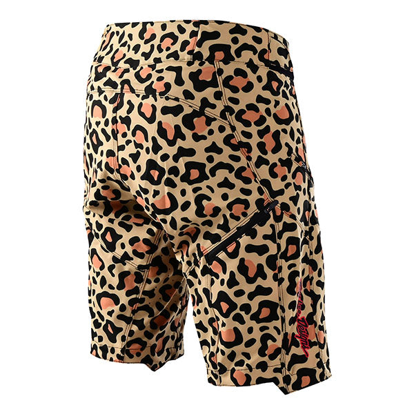 Product image of Troy Lee Designs - Lilium Leopard Short W/ Liner (MTB) (Womens) SKU:257790002 | Sizes: SM–XL | Designed for Mountain Bike, BMX and E-Bike riders | Available at BTO Sports
