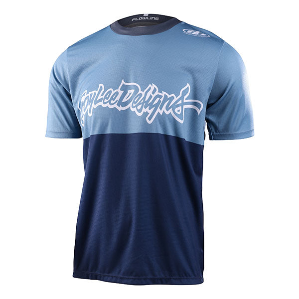Product image of Troy Lee Designs - Flowline SS Scripter Jersey (MTB) SKU:335916004 | Sizes: SM–XL | Designed for Mountain Bike, BMX and E-Bike riders | Available at BTO Sports