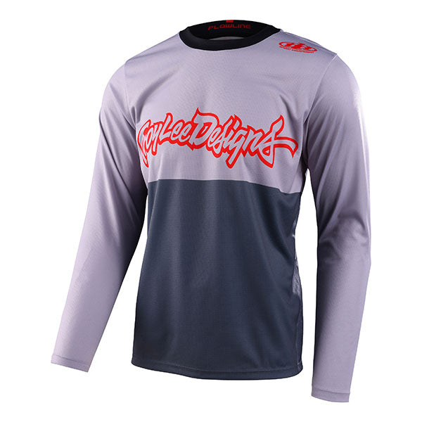Product image of Troy Lee Designs - Flowline LS Scripter Jersey (MTB) SKU:346916014 | Sizes: SM–XL | Designed for Mountain Bike, BMX and E-Bike riders | Available at BTO Sports