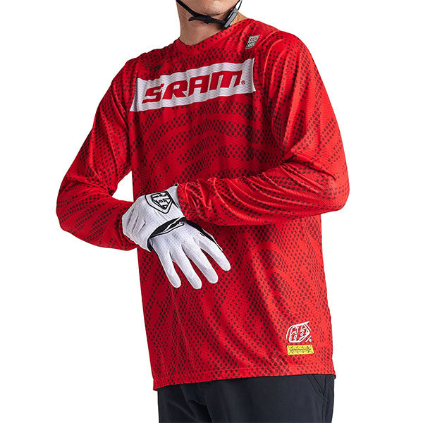 Product image of Troy Lee Designs - Skyline Air LS Sram Roots Jersey (MTB) SKU:345498005 | Sizes: SM, MD, LG, XL, 2XL | Designed for Mountain Bike, BMX and E-Bike riders | Available at BTO Sports