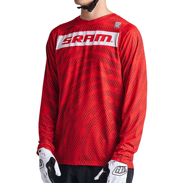 Product image of Troy Lee Designs - Skyline Air LS Sram Roots Jersey (MTB) SKU:345498003 | Sizes: SM, MD, LG, XL, 2XL | Designed for Mountain Bike, BMX and E-Bike riders | Available at BTO Sports
