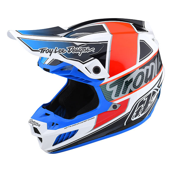 Image of Troy Lee Designs SKU 1820050 SE5 Composite Team Helmet Size: XS Colors: Orange/Blue (SKU 1820050)