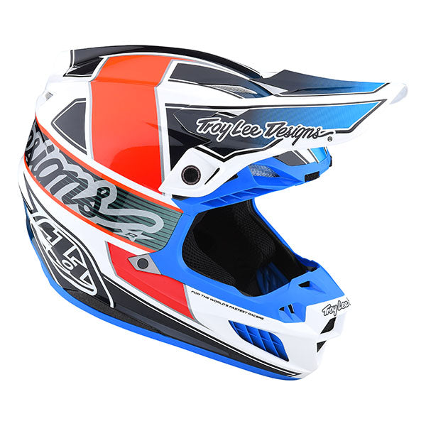 Image of Troy Lee Designs SKU 1820050 SE5 Composite Team Helmet Size: XS Colors: Orange/Blue (SKU 1820050)