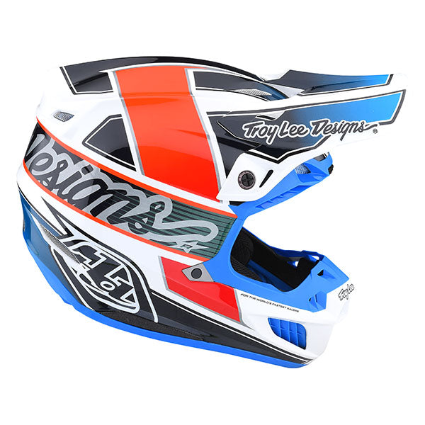 Image of Troy Lee Designs SKU 1820050 SE5 Composite Team Helmet Size: XS Colors: Orange/Blue (SKU 1820050)