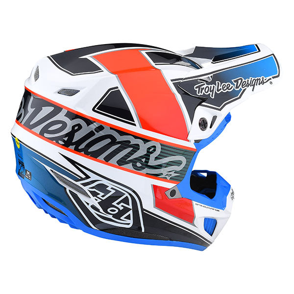 Image of Troy Lee Designs SKU 1820050 SE5 Composite Team Helmet Size: XS Colors: Orange/Blue (SKU 1820050)