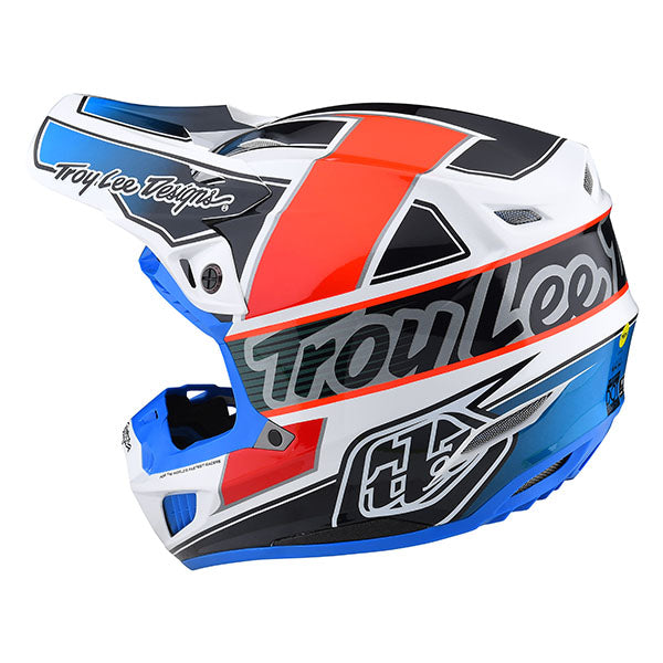 Image of Troy Lee Designs SKU 1820050 SE5 Composite Team Helmet Size: XS Colors: Orange/Blue (SKU 1820050)