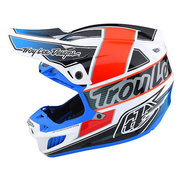 Image of Troy Lee Designs SKU 1820050 SE5 Composite Team Helmet Size: XS Colors: Orange/Blue (SKU 1820050)