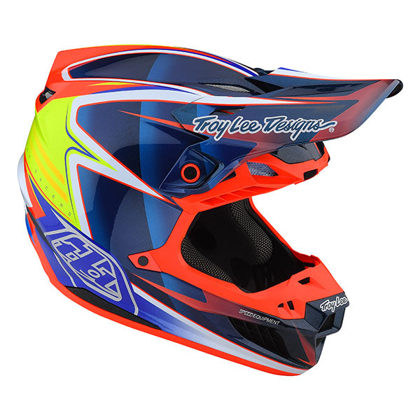 Image of Troy Lee Designs SKU 1713240 SE5 Carbon Lines Helmet Size: XS Colors: Blue (SKU 1713240)
