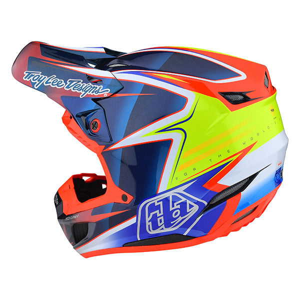 Image of Troy Lee Designs SKU 1713240 SE5 Carbon Lines Helmet Size: XS Colors: Blue (SKU 1713240)