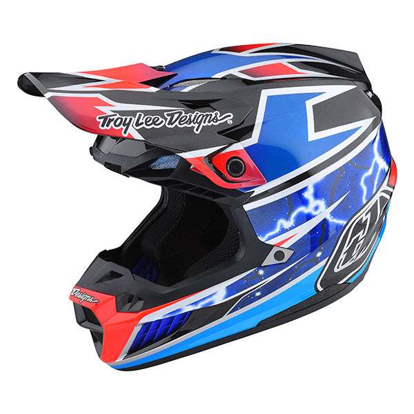 Image of Troy Lee Designs SKU 1823250 SE5 Composite Lightning Helmet Size: XS Colors: Blue (SKU 1823250)