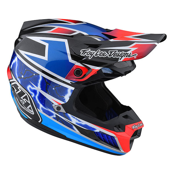 Image of Troy Lee Designs SKU 1823250 SE5 Composite Lightning Helmet Size: XS Colors: Blue (SKU 1823250)