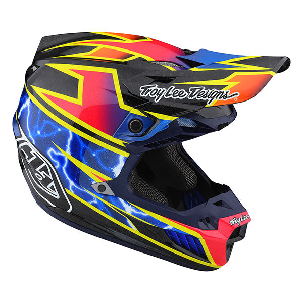 Image of Troy Lee Designs SKU 1713250 SE5 Carbon Lightning Helmet Size: XS Colors: Black (SKU 1713250)