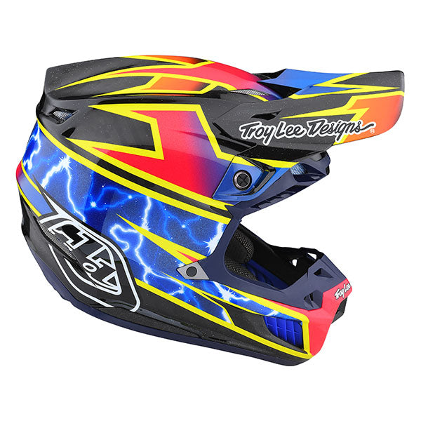Image of Troy Lee Designs SKU 1713250 SE5 Carbon Lightning Helmet Size: XS Colors: Black (SKU 1713250)