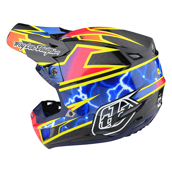 Image of Troy Lee Designs SKU 1713250 SE5 Carbon Lightning Helmet Size: XS Colors: Black (SKU 1713250)