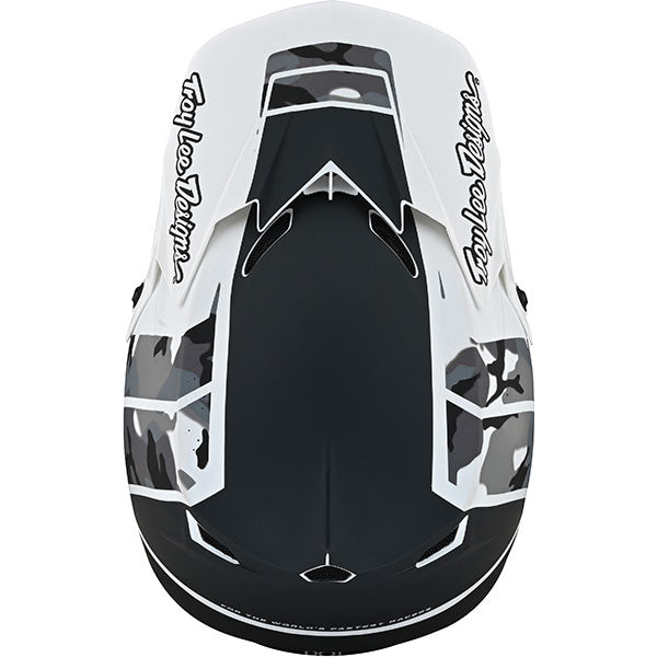 Image of Troy Lee Designs SKU 1045350 GP Nova Camo Helmet (Youth) Size: Y-MD Colors: Matte White (SKU 1045350)