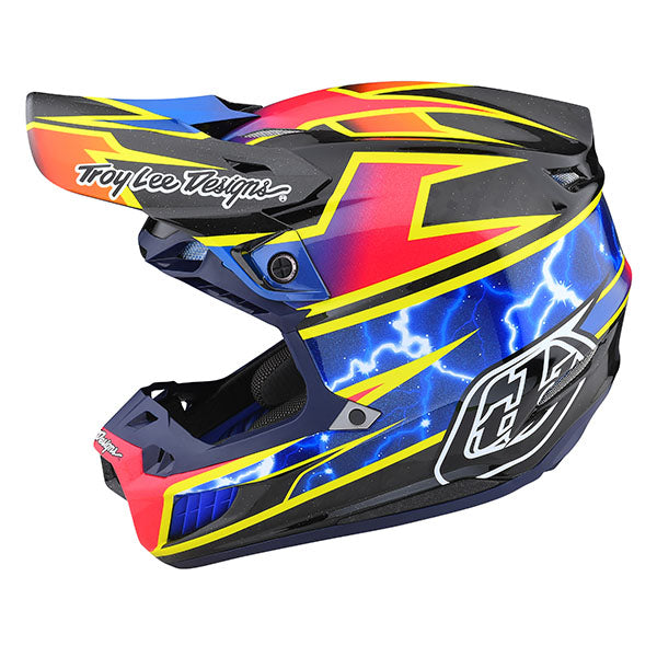 Image of Troy Lee Designs SKU 1713250 SE5 Carbon Lightning Helmet Size: XS Colors: Black (SKU 1713250)