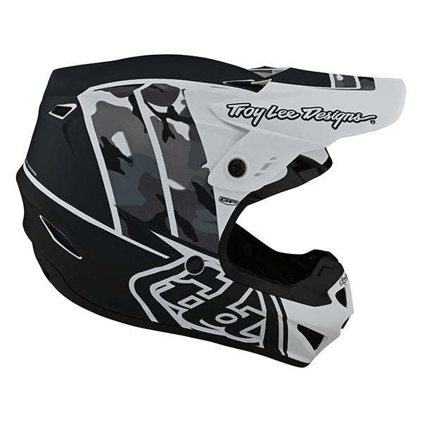 Image of Troy Lee Designs SKU 1045350 GP Nova Camo Helmet (Youth) Size: Y-MD Colors: Matte White (SKU 1045350)