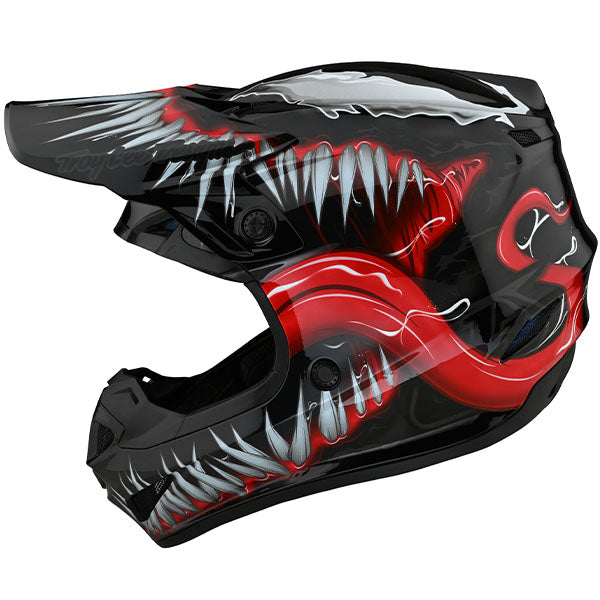 Image of Troy Lee Designs SKU 1093230 LE SE4 Polyacrylite Venom Helmet Size: XS Colors: Black (SKU 1093230)