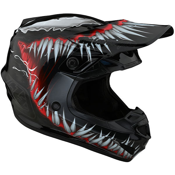 Image of Troy Lee Designs SKU 1093230 LE SE4 Polyacrylite Venom Helmet Size: XS Colors: Black (SKU 1093230)