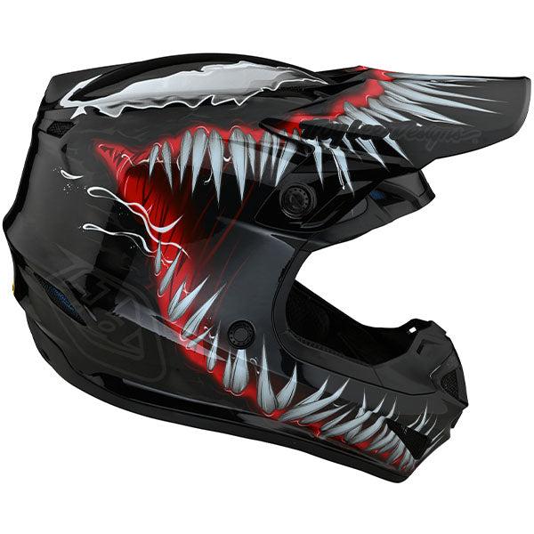 Image of Troy Lee Designs SKU 1093230 LE SE4 Polyacrylite Venom Helmet Size: XS Colors: Black (SKU 1093230)