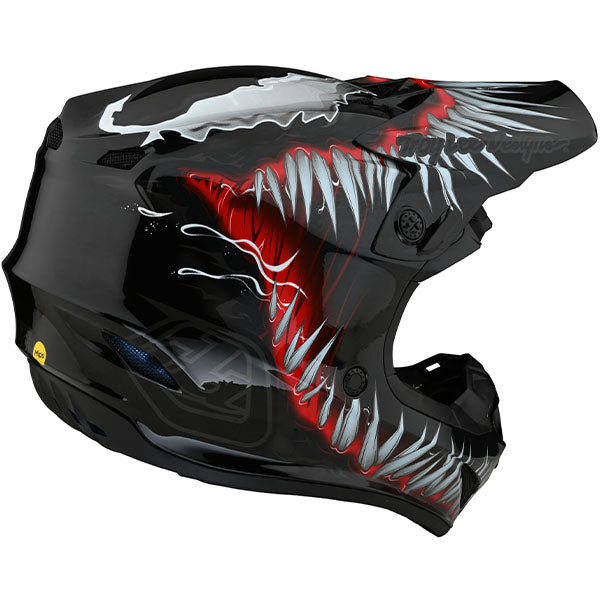 Image of Troy Lee Designs SKU 1093230 LE SE4 Polyacrylite Venom Helmet Size: XS Colors: Black (SKU 1093230)