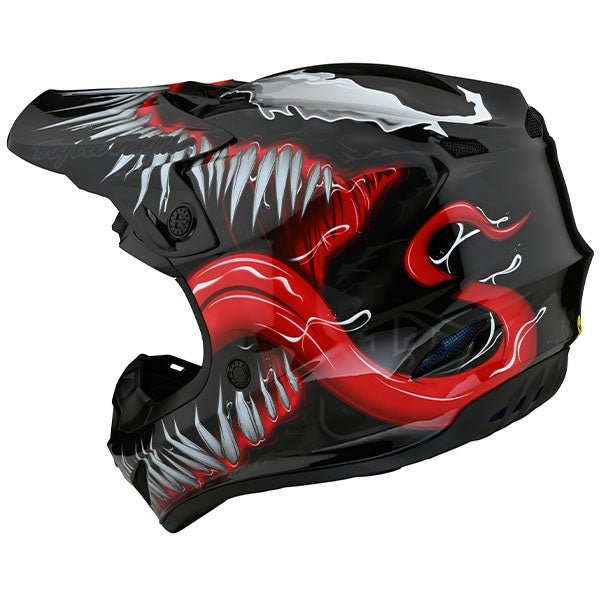 Image of Troy Lee Designs SKU 1093230 LE SE4 Polyacrylite Venom Helmet Size: XS Colors: Black (SKU 1093230)