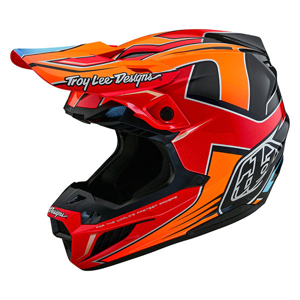 Image of Troy Lee Designs SKU 1820800 SE5 Composite Efix Helmet Size: XS Colors: Blue/Orange (SKU 1820800)