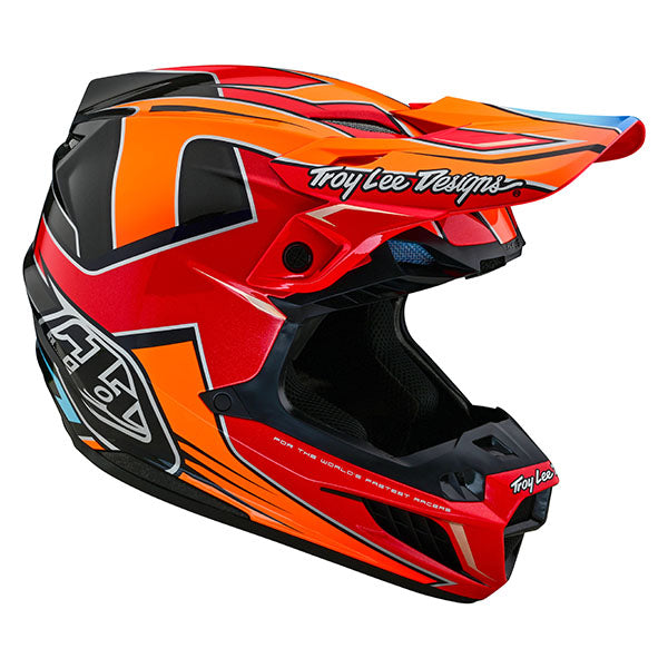 Image of Troy Lee Designs SKU 1820800 SE5 Composite Efix Helmet Size: XS Colors: Blue/Orange (SKU 1820800)