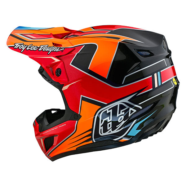 Image of Troy Lee Designs SKU 1820800 SE5 Composite Efix Helmet Size: XS Colors: Blue/Orange (SKU 1820800)