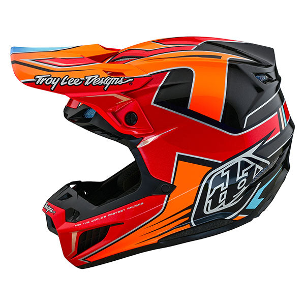 Image of Troy Lee Designs SKU 1820800 SE5 Composite Efix Helmet Size: XS Colors: Blue/Orange (SKU 1820800)