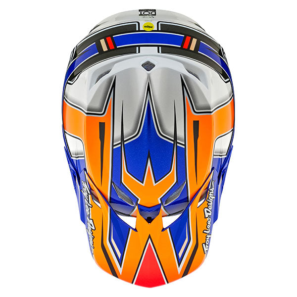 Image of Troy Lee Designs SKU 1820800 SE5 Composite Efix Helmet Size: XS Colors: Blue/Orange (SKU 1820800)