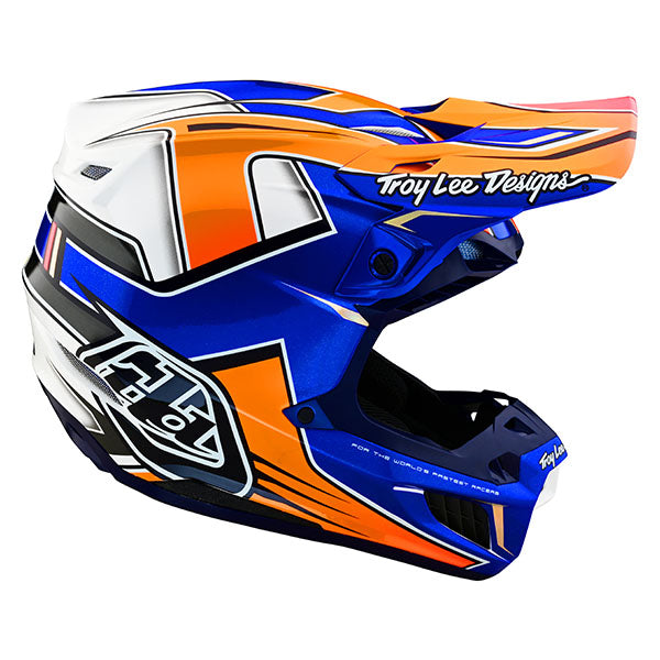 Image of Troy Lee Designs SKU 1820800 SE5 Composite Efix Helmet Size: XS Colors: Blue/Orange (SKU 1820800)