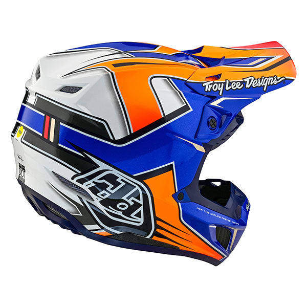 Image of Troy Lee Designs SKU 1820800 SE5 Composite Efix Helmet Size: XS Colors: Blue/Orange (SKU 1820800)
