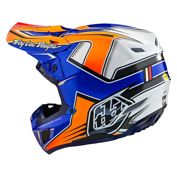 Image of Troy Lee Designs SKU 1820800 SE5 Composite Efix Helmet Size: XS Colors: Blue/Orange (SKU 1820800)