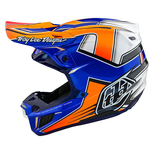 Image of Troy Lee Designs SKU 1820800 SE5 Composite Efix Helmet Size: XS Colors: Blue/Orange (SKU 1820800)