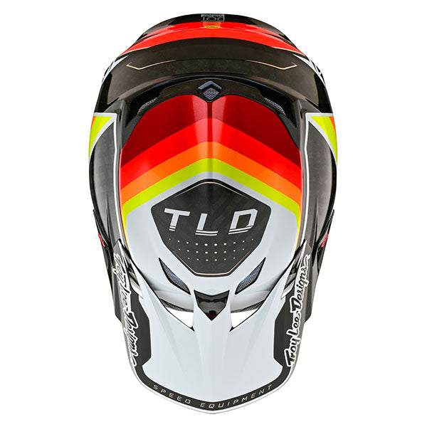 Image of Troy Lee Designs SKU 1710010 SE5 Carbon Reverb Helmet Size: XS Colors: Black/Sunset (SKU 1710010)