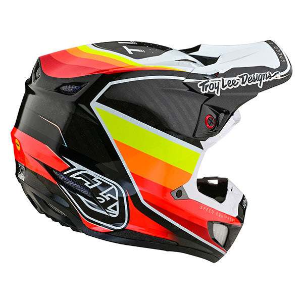 Image of Troy Lee Designs SKU 1710010 SE5 Carbon Reverb Helmet Size: XS Colors: Black/Sunset (SKU 1710010)