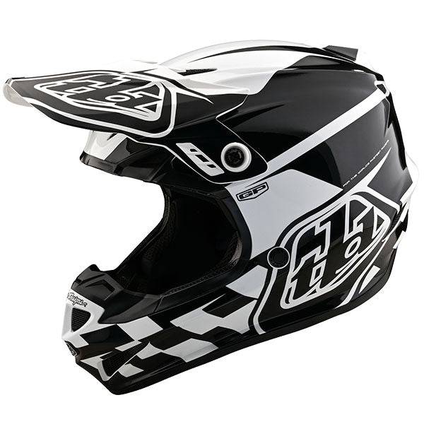Image of Troy Lee Designs SKU 1036390 GP Check Up Helmet Size: XS Colors: White/Black (SKU 1036390)