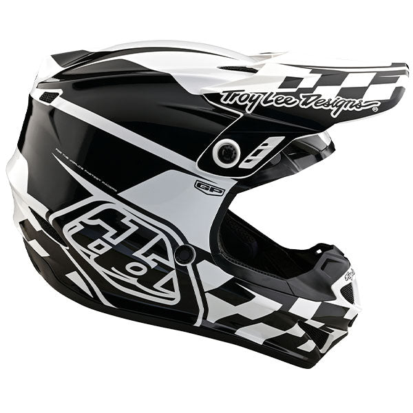 Image of Troy Lee Designs SKU 1036390 GP Check Up Helmet Size: XS Colors: White/Black (SKU 1036390)